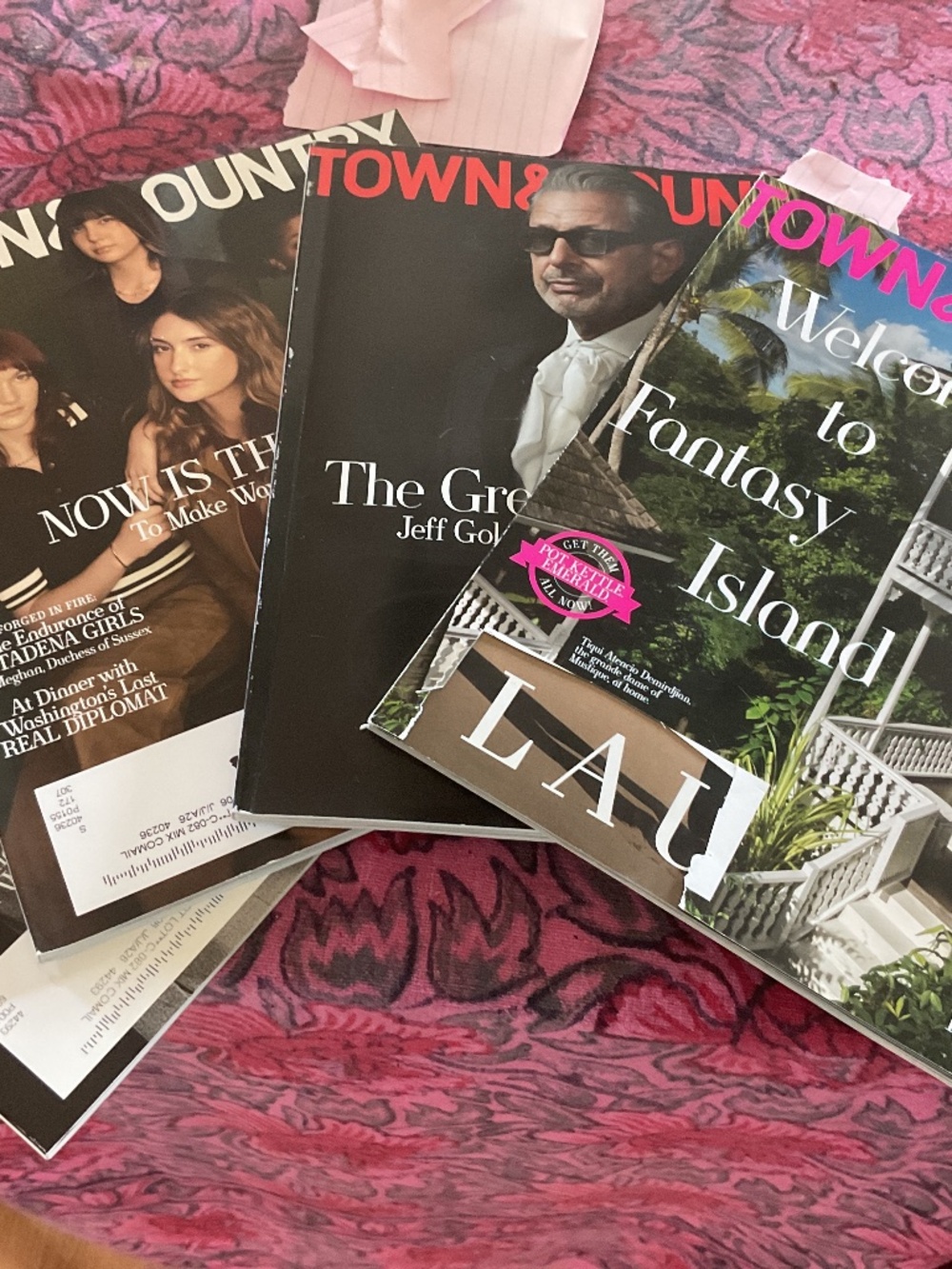 Lot of 4 Town and Country Magazines